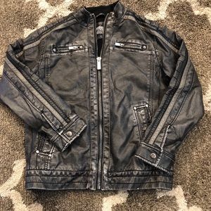 Boys Faux Leather Jacket- 12/14